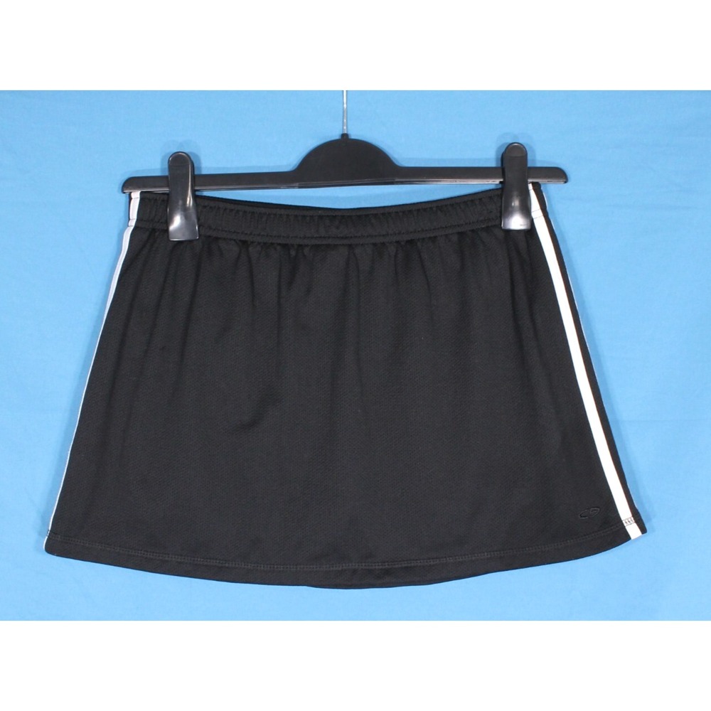 C9 By CHAMPION Black w/White STRIPE Elastic Waist ATHLETIC SKORT/SKIRT Sz S